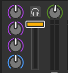 The EQ Controls of a deck in the mixer