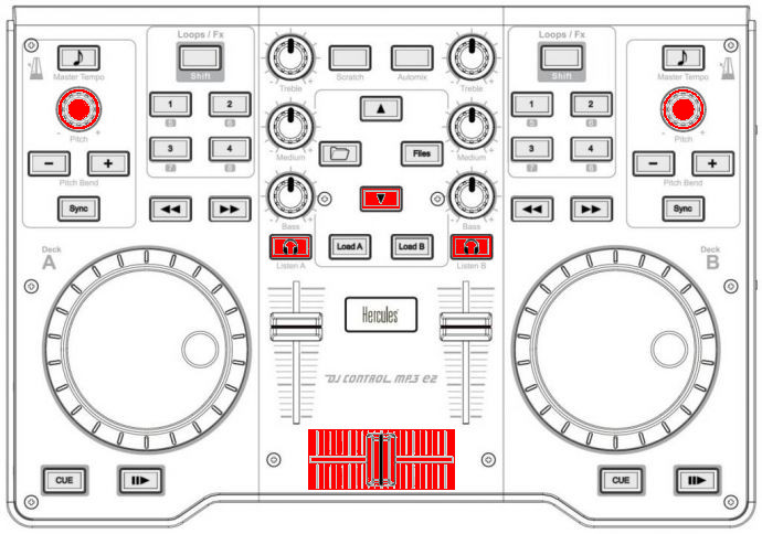 Hercules DJControl MP3 e2 (master/headphones/microphone)
